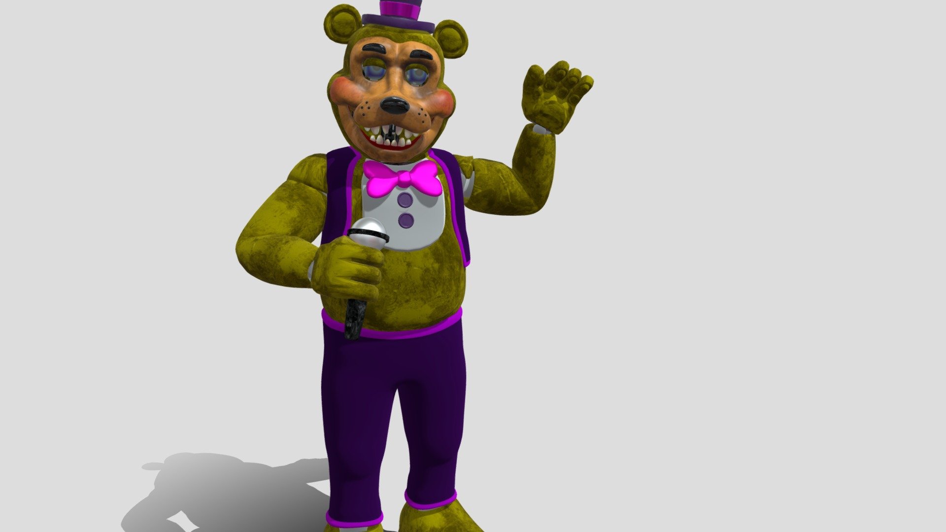 vintage golden freddy - 3D model by Greenbeengamer [02d2ed7] - Sketchfab