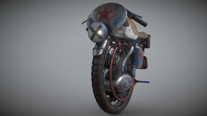 Captain America Ford Monobike 3D Model