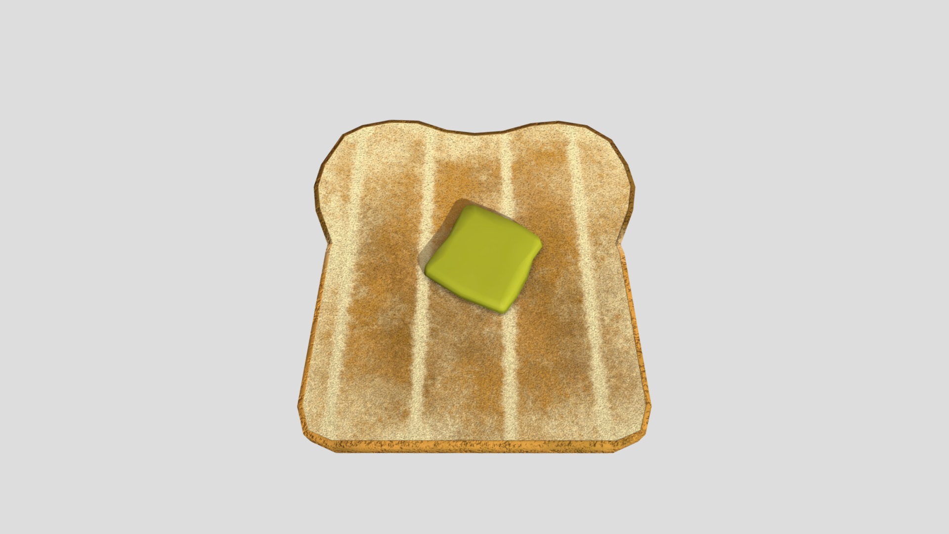 3D model Buttered Toast - This is a 3D model of the Buttered Toast. The 3D model is about a brown and tan purse.