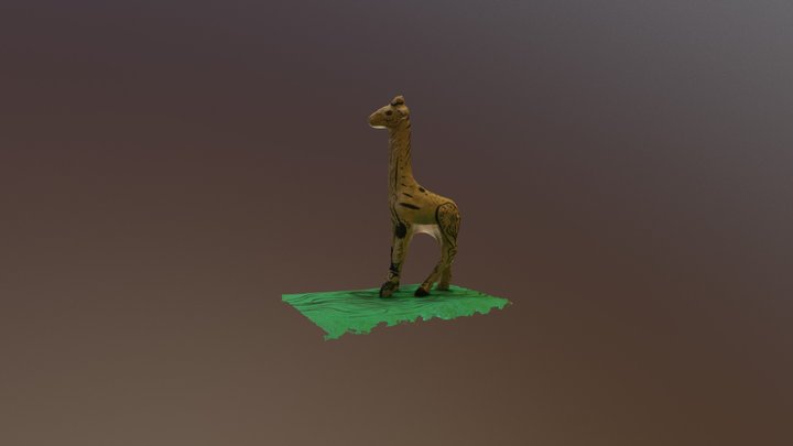 papier mache giraffe 3D Model
