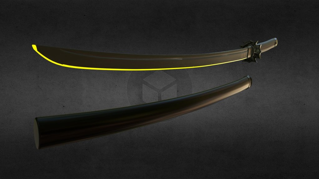 3D model muramasa demon sword VR / AR / low-poly