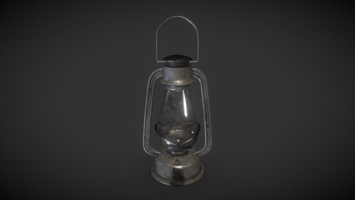 Kerosene Lamp - Early 20th Century 3D Model