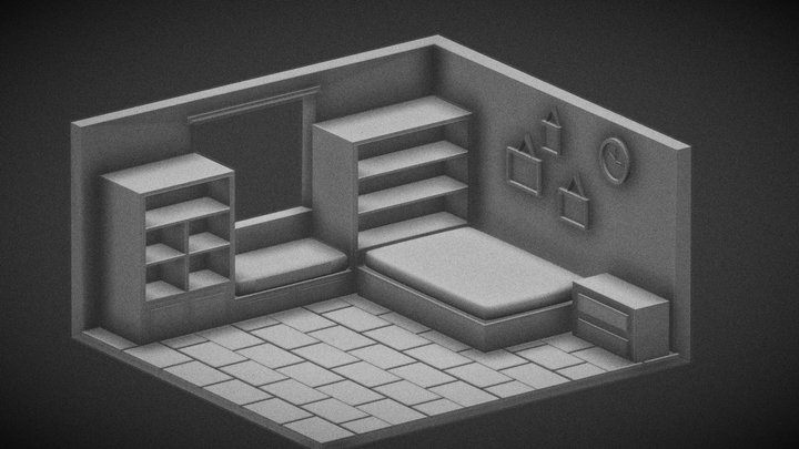 Isometric Room 3D Model