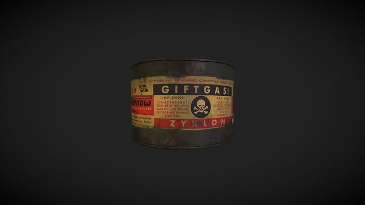 WW2 - Zyklon B German Gas Can 3D Model