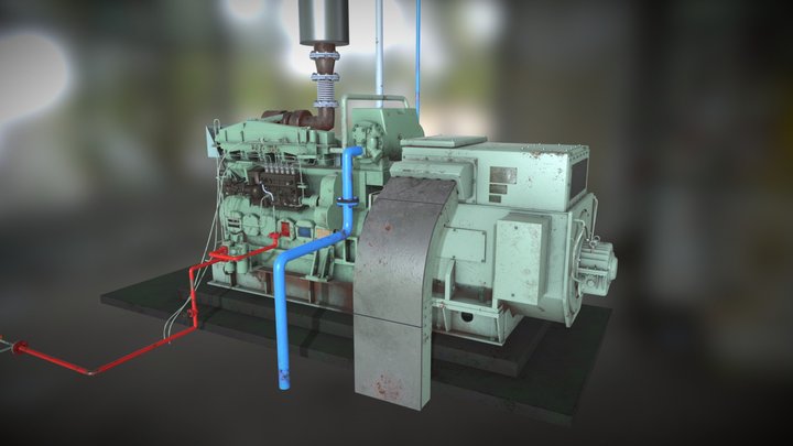 Diesel Generator 3D Model