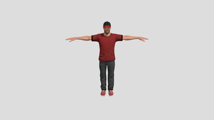 Golf Player 3D Model