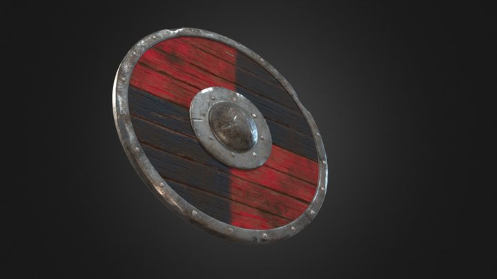 Battleworn viking shield 3D Model