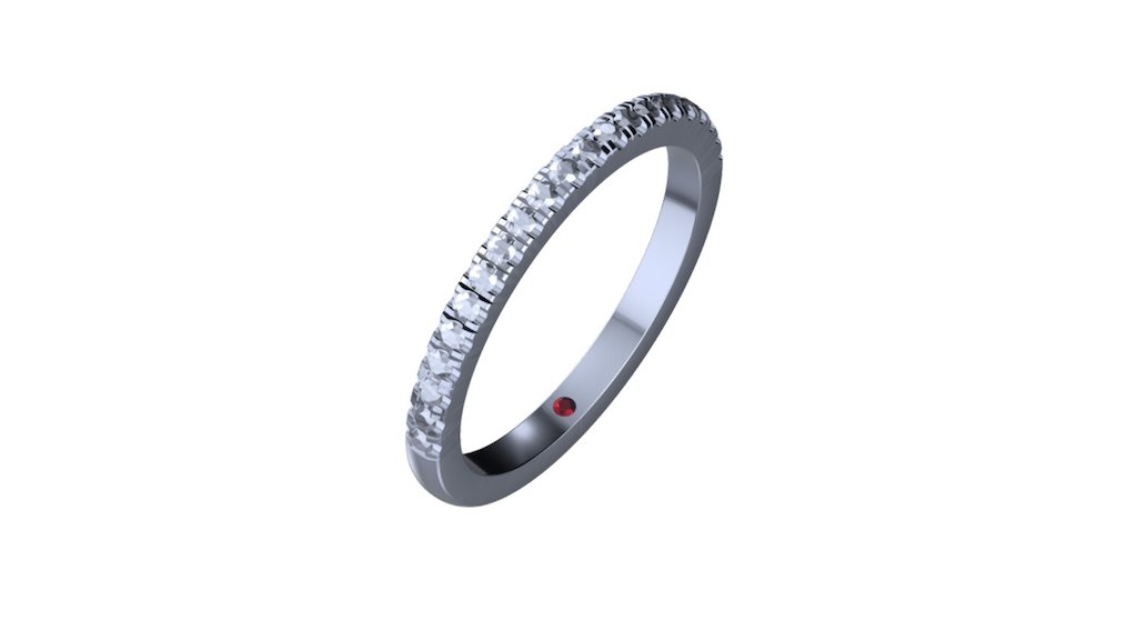 Ladies half-eternity pavé band // 1.3mm diamonds