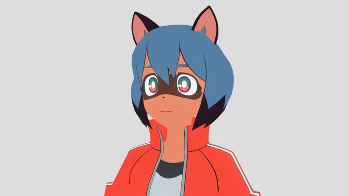 Michiru Kagemori - Brand New Animal 3D Model