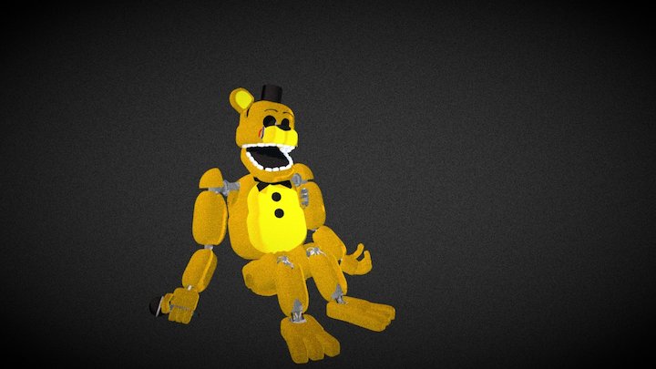 Posed Withered Golden Freddy 3D Model