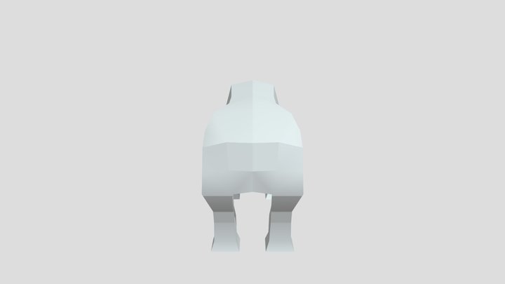 Rhino (no texure) (low poly) 3D Model