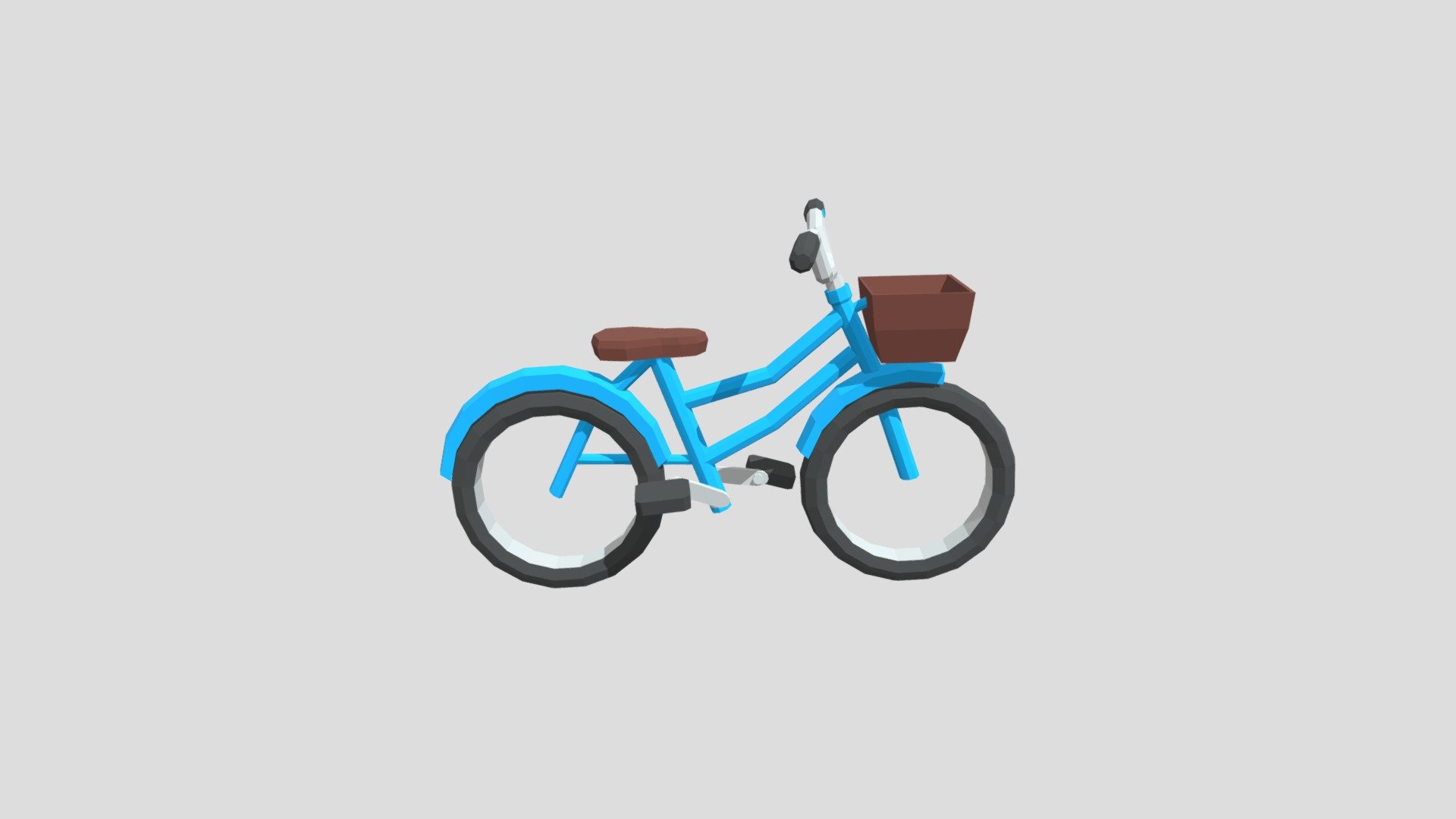 Lowpoly Blue Bike