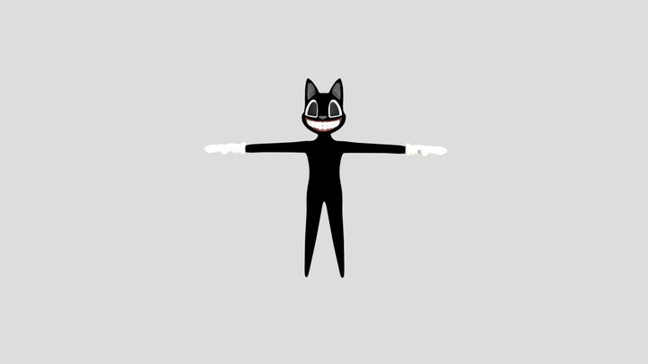 Classic Cartoon Cat 3D Model