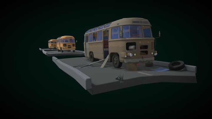 Bus Draft 3D Model