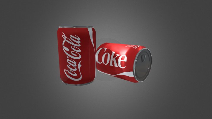 Low Poly Coca Cola Can