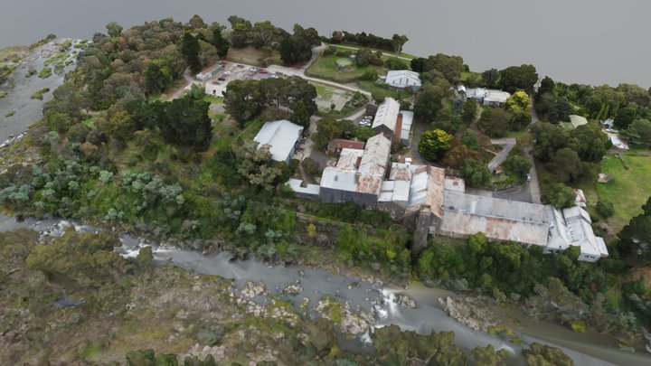 Fyansford Paper Mill + Barwon River 3D Model