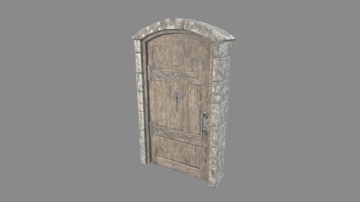Medieval Fantasy Door 3D Model