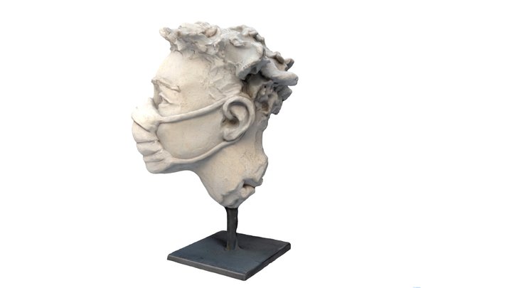 Man’s Head with Mask 3D Model