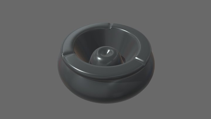 ashtray gray 3D Model