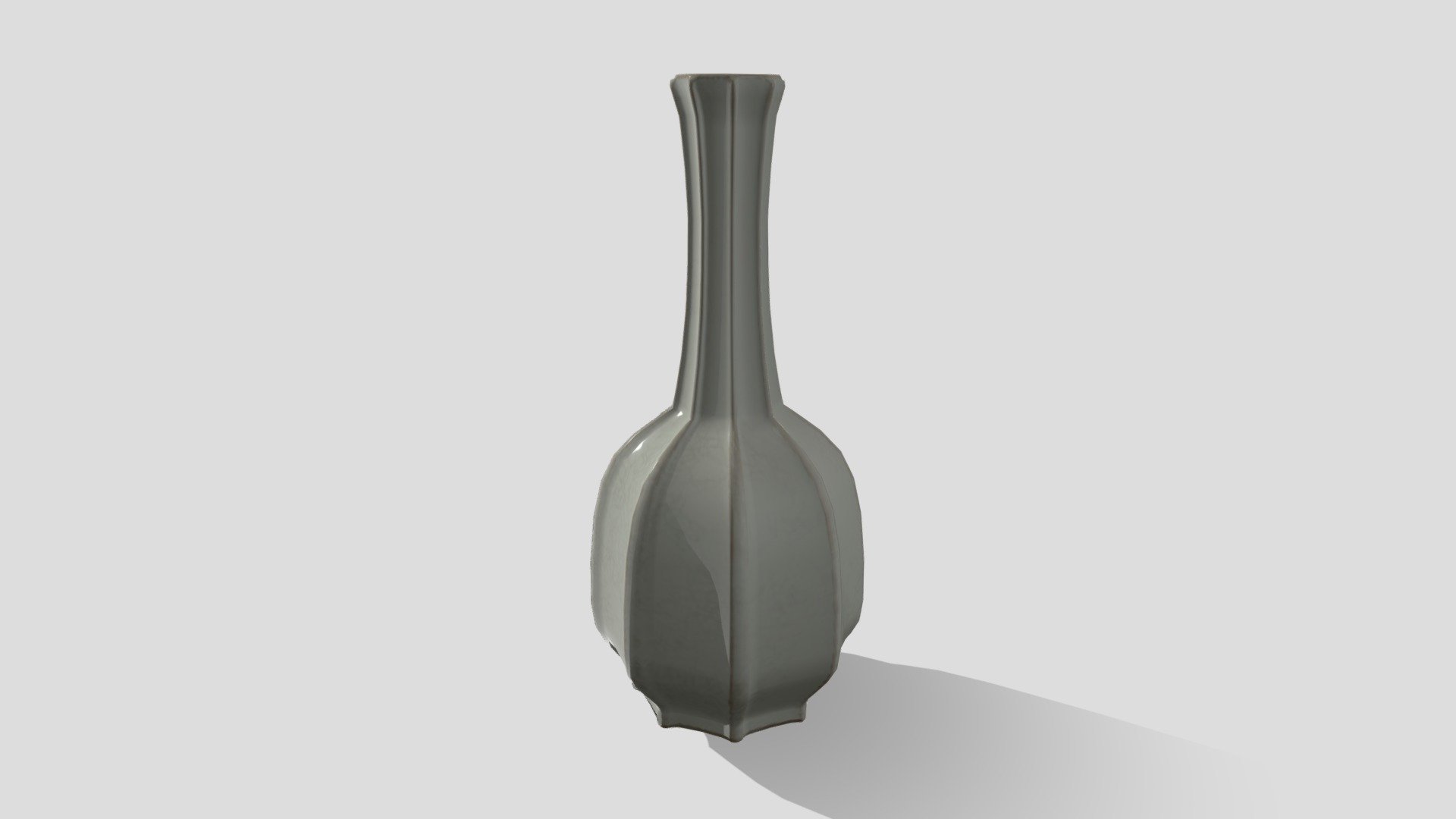 越窑秘色瓷八棱净瓶- 3D model by 010709-1 (@010709-1) [02e6111]