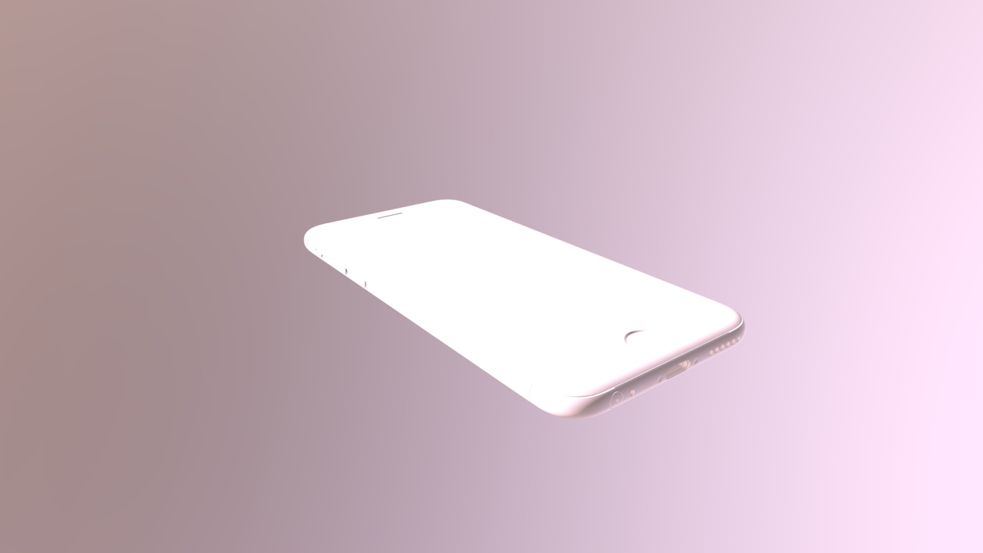 3D model iPhone 6s – original Apple dimensions - This is a 3D model of the iPhone 6s - original Apple dimensions. The 3D model is about a white rectangular device.