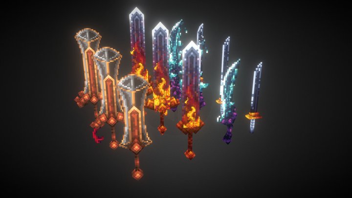 Elementalist Sword Pack 3D Model