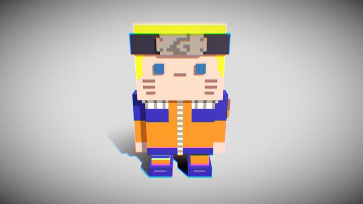 Naruto voxel 3D Model