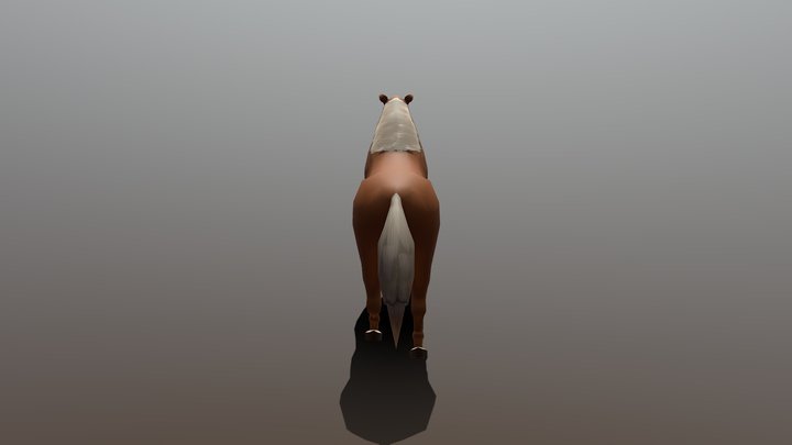 LowPoly Horse 3D Model