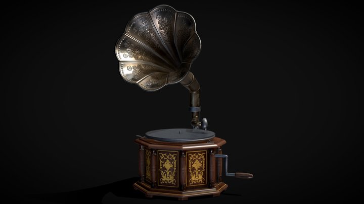 Gramophone 3D Model