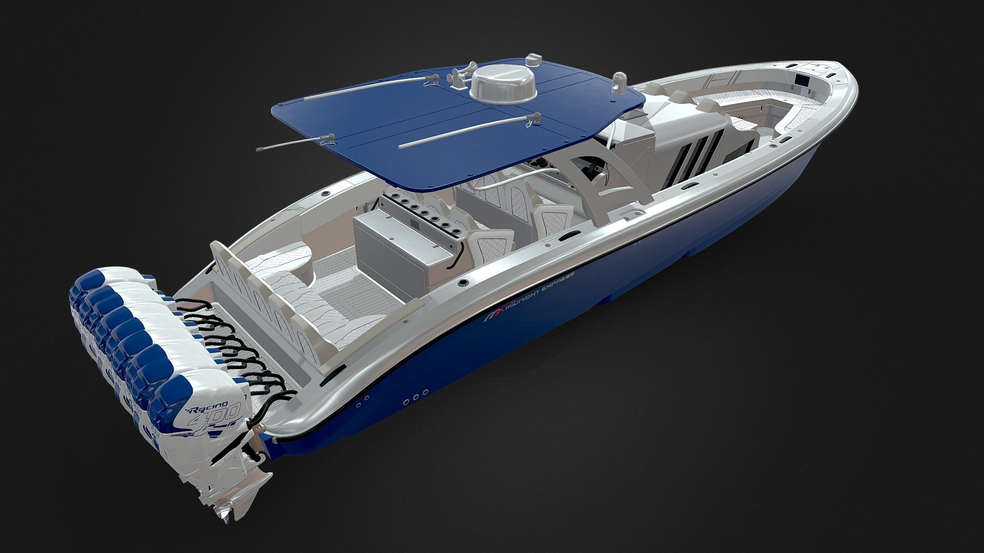 Midnight Boats 43 Solstice for configurator - 3D model by Aftershock ...