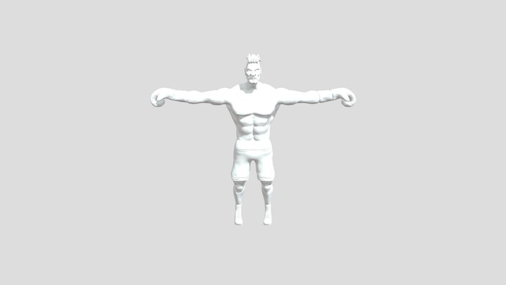 Boxeador (esculpido)/ Santiago Visca 3D Model
