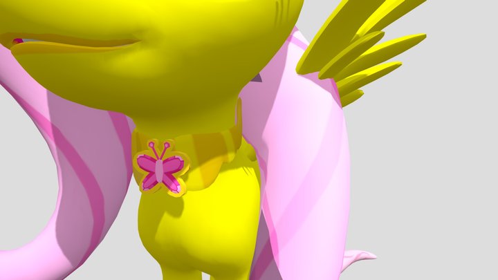 99ayt1cpo7-pony_model_fluttershy 3D Model