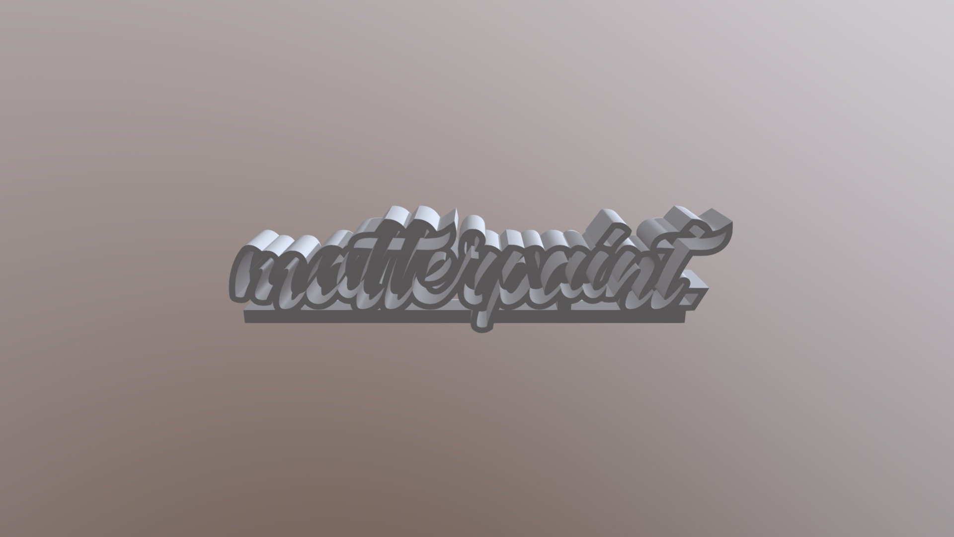 MP001: Matterpaint Logo Sculpture