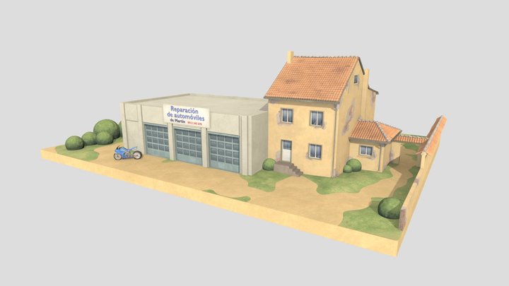 Martín's Car Repair Garage 3D Model