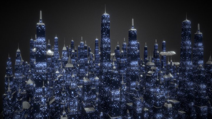 Cyberpunk city – Free 3D Model STL