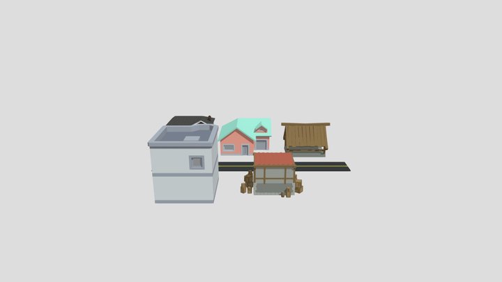 Small Town Proj V3 (windows) 3D Model