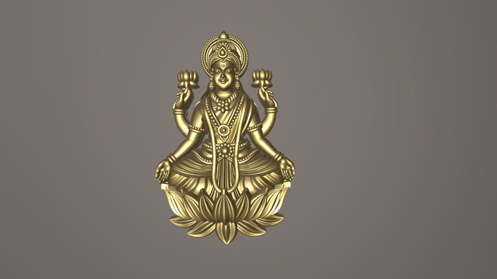 Laxmi pendant 3D print model 3D Model