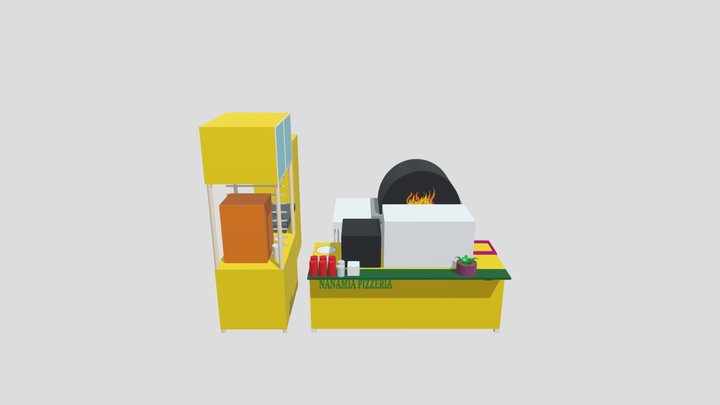 NANAMIA PIZZERIA LAND OF BEAUTY 3D BOOTH DESIGN 3D Model