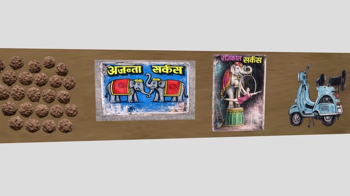 INDIAN DHABA WALL 3D Model