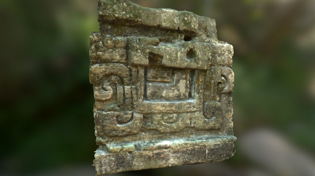 Tikal building ornamentation 3D Model