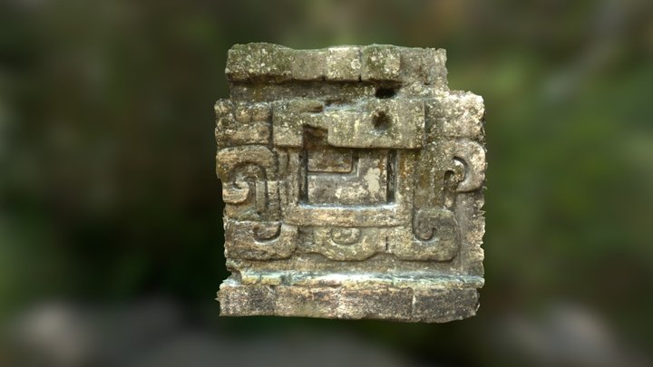 Tikal building ornamentation 3D Model