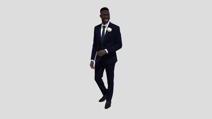 Groom in Navy Suit – Modelo 3D gratuito STL