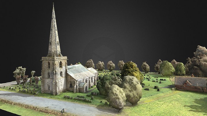 Church of St Mary Marston on Dove – Free 3D Model STL