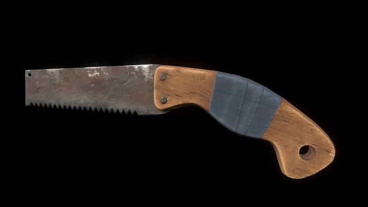 Old Saw Low Poly 3D Model