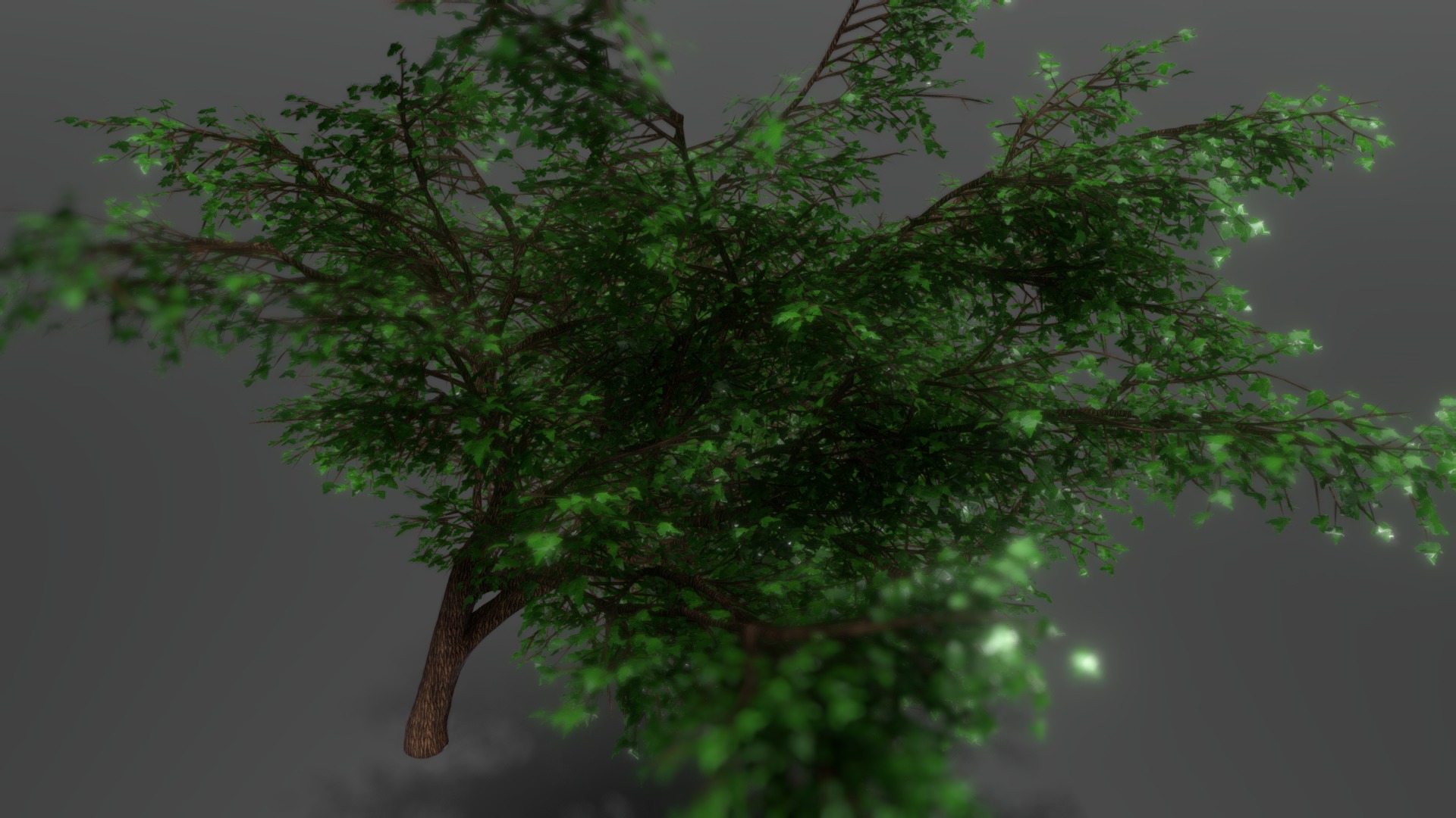 3D model Simple Tree - This is a 3D model of the Simple Tree. The 3D model is about a tree with green leaves.