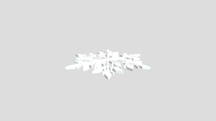 Snowflake Ornament (Flat) 3D Model