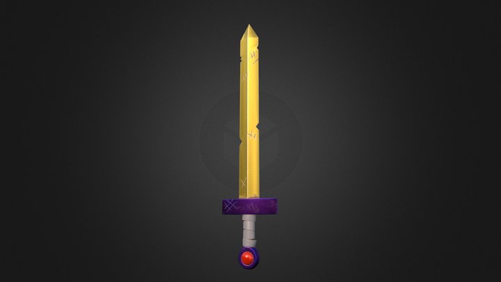 Fin's golden scarlet sword 3D Model