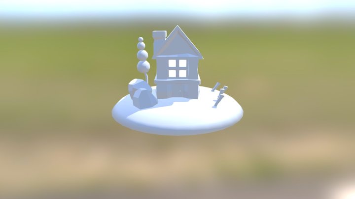 Cottage LowPoly 3D Model