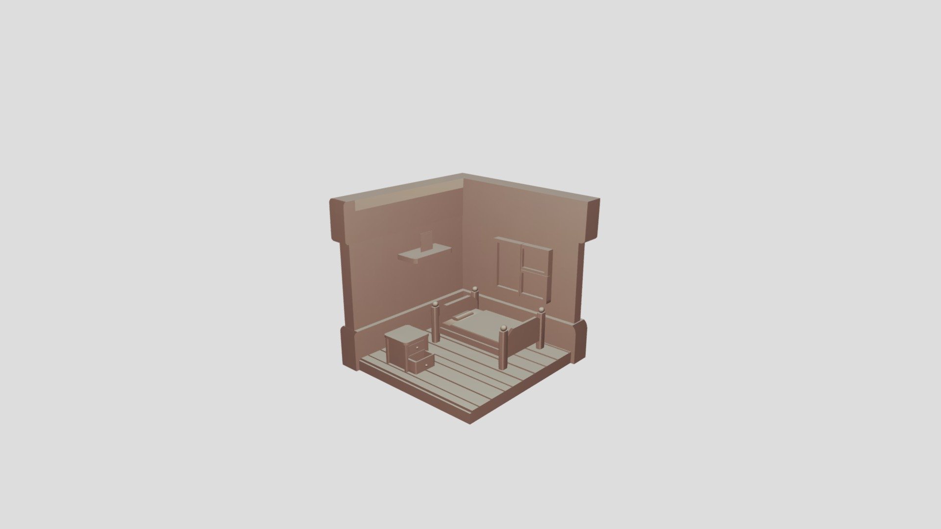 Isometric Bedroom - Download Free 3D model by Graphic Gears ...