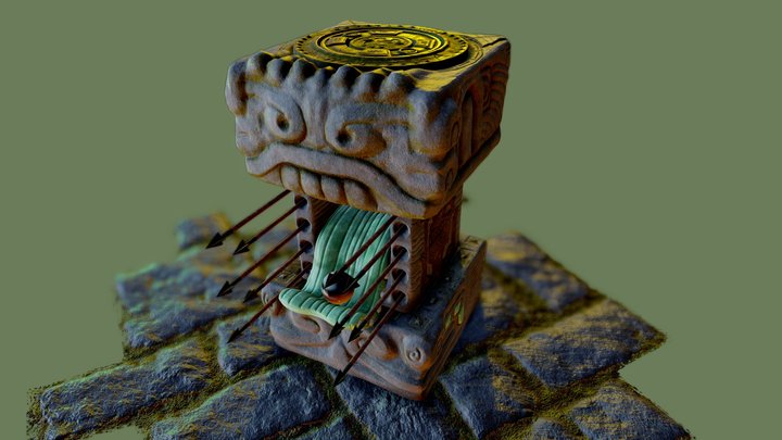 Aztec Treasure Trap 3D Model